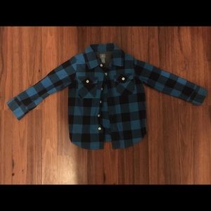 Gap Toddler Boy Blue Checkered Shirt